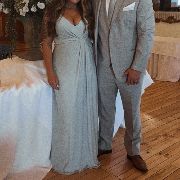 Sage green long formal dress - Picture 10 of 10